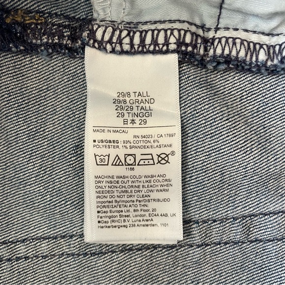 Gap | High Rise Patched '70s Flare Jeans Medium Indigo Size 29 Tall - Picture 8 of 11